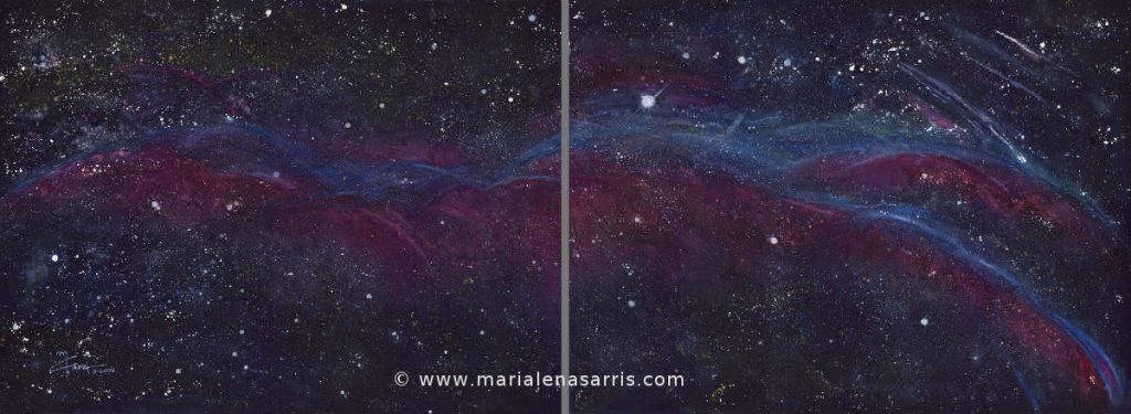 The Veil Nebula- Diptych-Total size 112x56cm-© Marialena Sarris