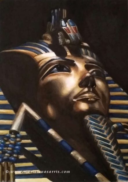 Stilled Life: Death Mask of Tutankhamun.- © Marialena Sarris